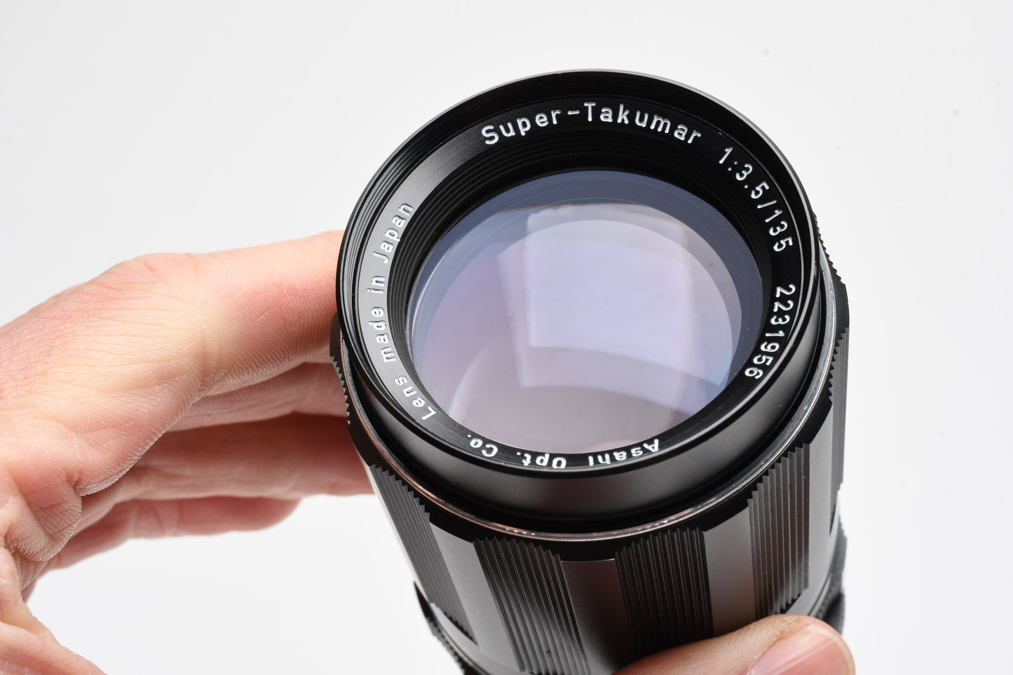 Pentax Super MC Takumar 135mm f3.5 M42 Mount lens, case, hood, caps, Mint-