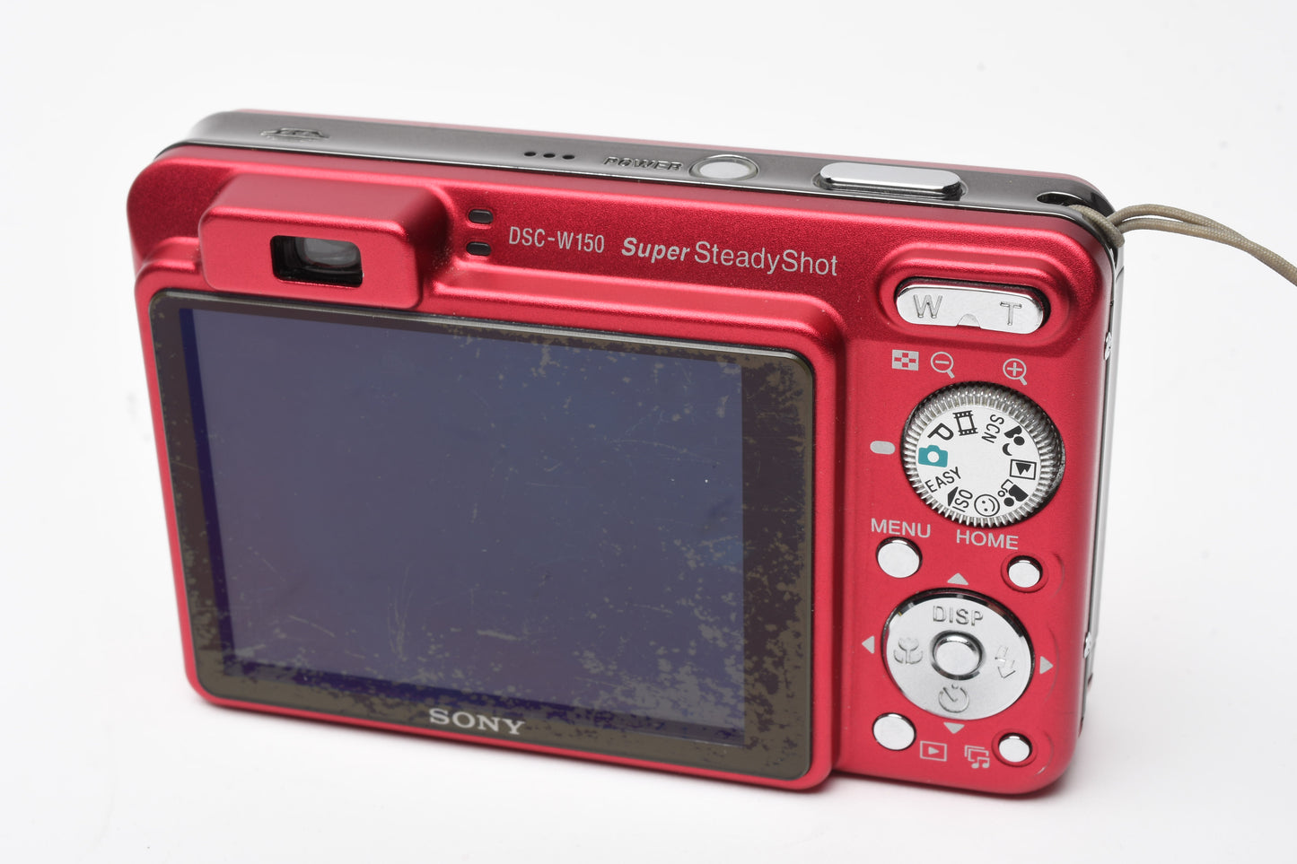 Sony DSC-W150 8.1MP Digital Point&Shoot camera (Red) case+batt+charger+card