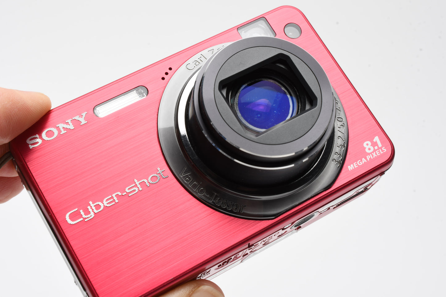 Sony DSC-W150 8.1MP Digital Point&Shoot camera (Red) case+batt+charger+card