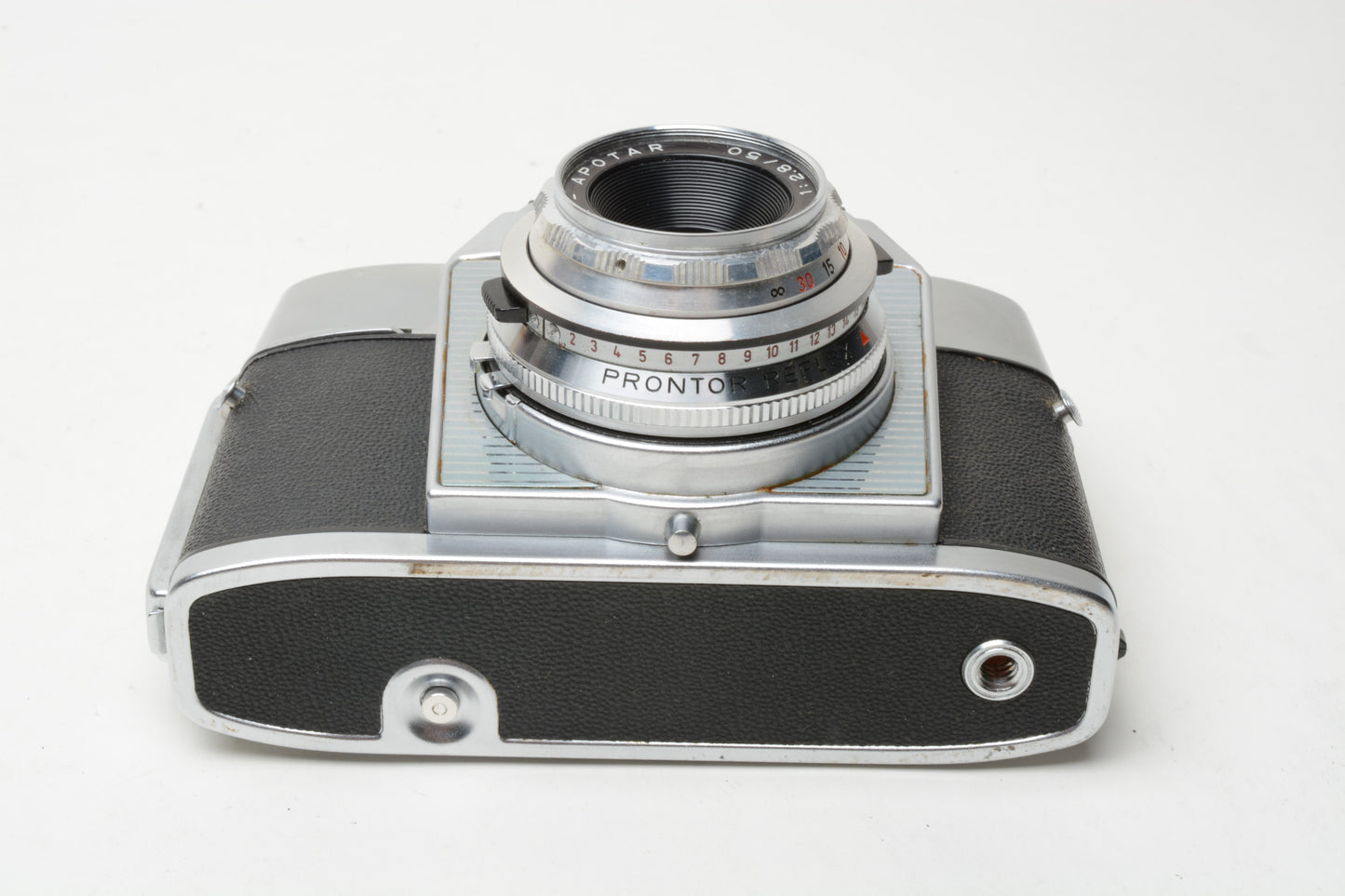 Agfa Agfaflex 35mm camera w/Apotar 50mm f2.8 lens, case, Works! Vintage