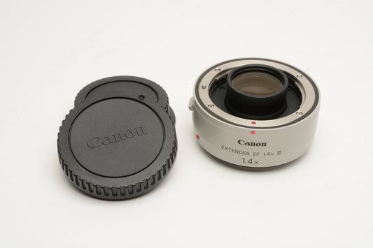 Canon EF 1.4X III extender, caps, Mint- Barely used
