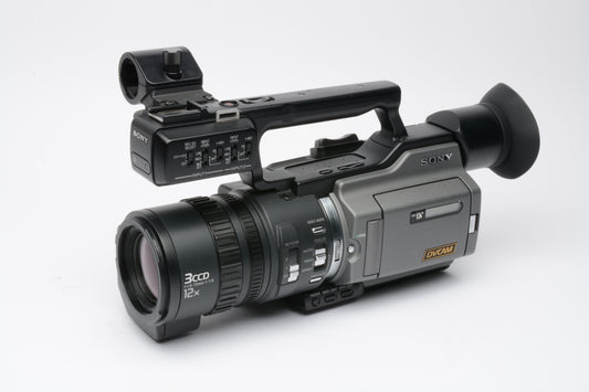 Sony DSR-PD170 Mini DV Video Camera w/batt, AC/charger, hood, tested, works great!