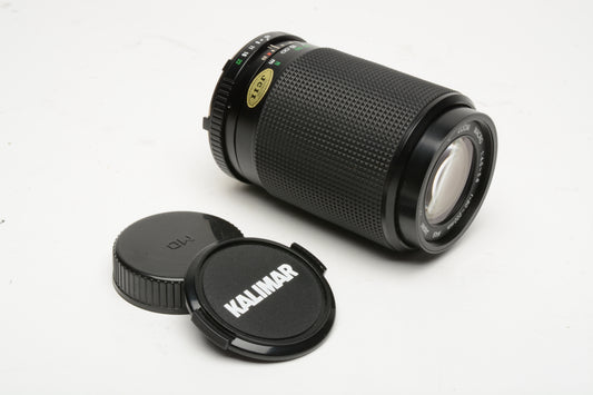 Kalimar 80-200mm f4.5-5.6 compact telephoto zoom lens for Minolta MD
