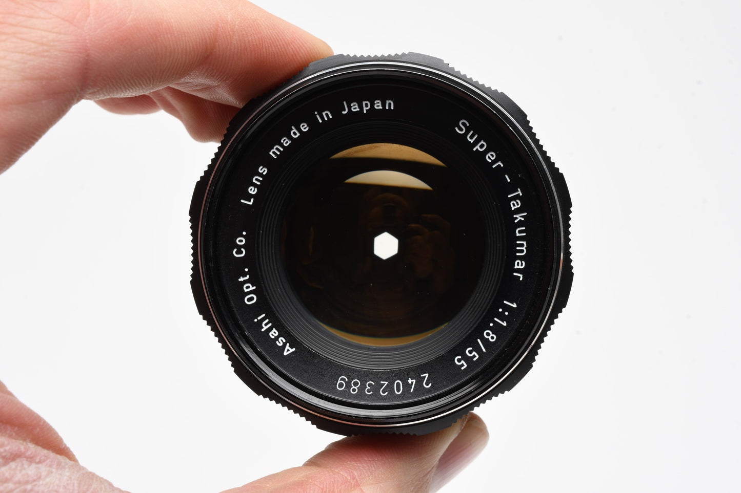 Pentax Super-Takumar 55mm f1.8 M42 mount lens, caps, clean! Mint-