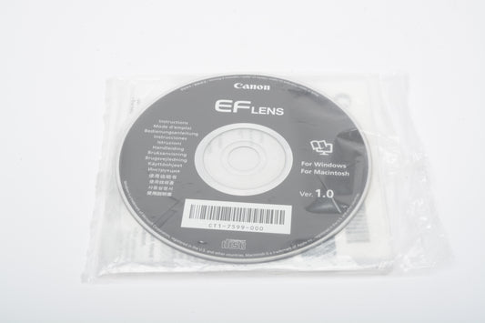 Canon EF Lens Version 1.0 CD, New