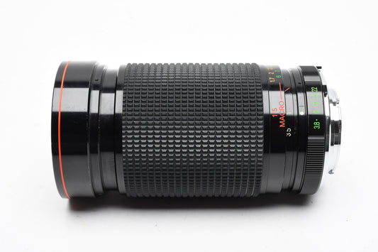 Hanimex Hi TEC 35-200mm f3.8-4.8 wide zoom lens, Minolta Mount + Pouch