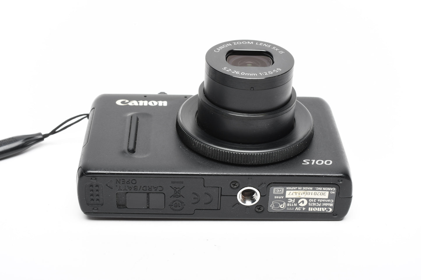 Canon PowerShot S100 IS 12.1MP Digital Point&Shoot Camera (Black), Good!