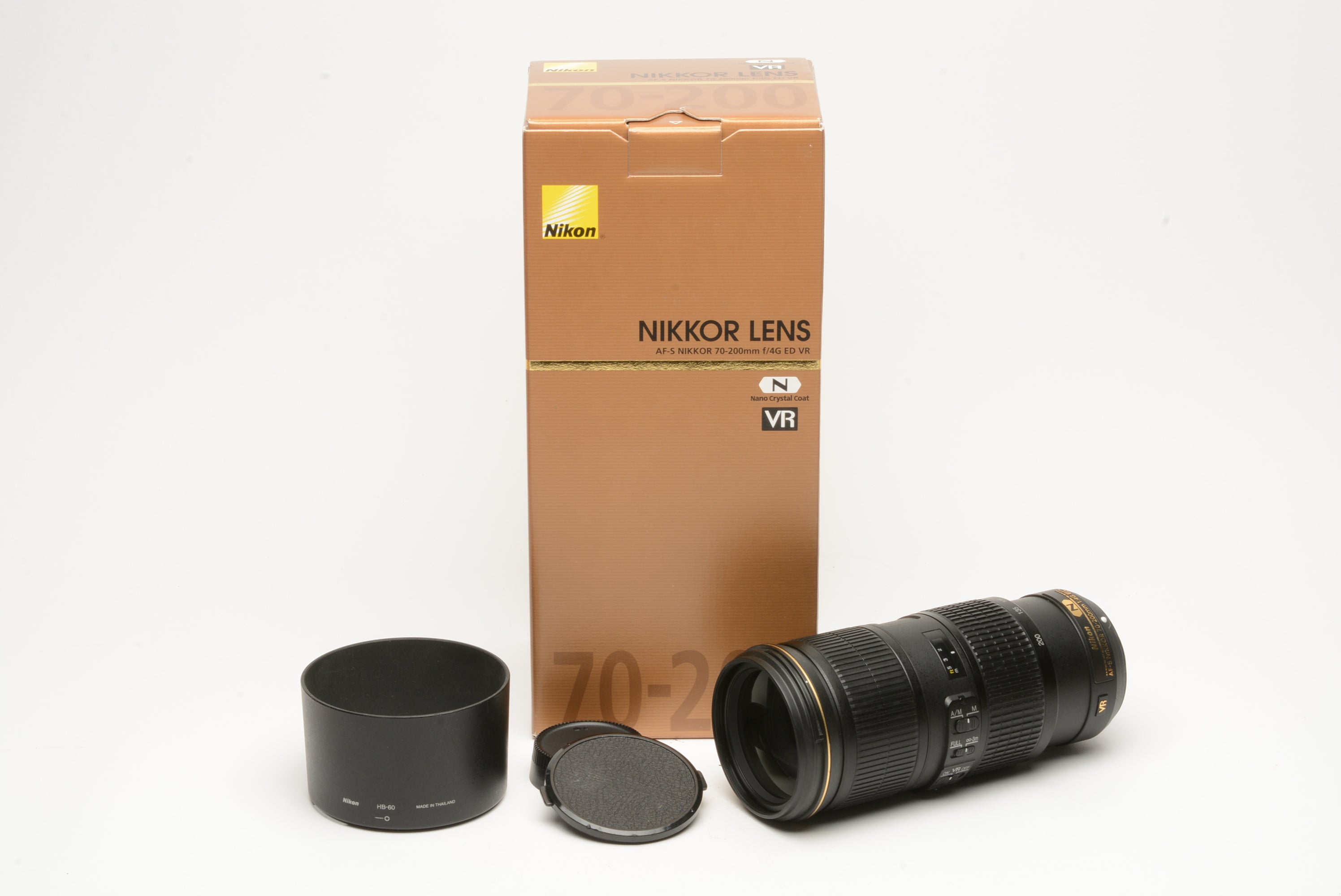 Nikon AF-S Nikkor 70-200mm f4G ED VR Lens, boxed, USA, very clean