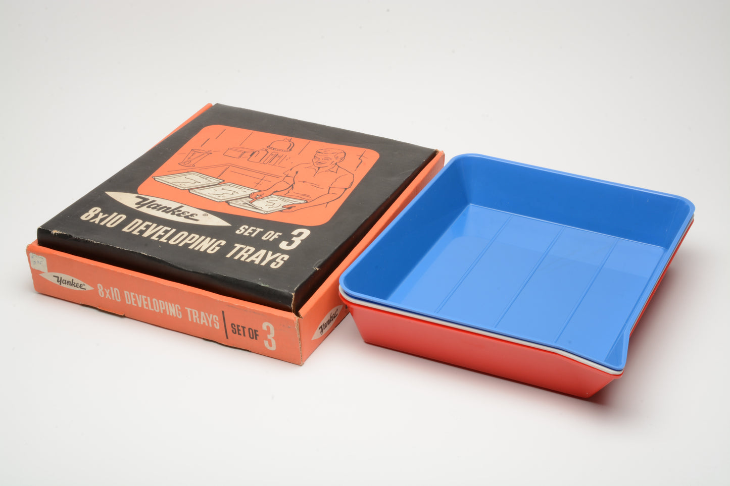 3X Yankee 8x10" Agitray darkroom printing trays, NEW (10x12" exterior)