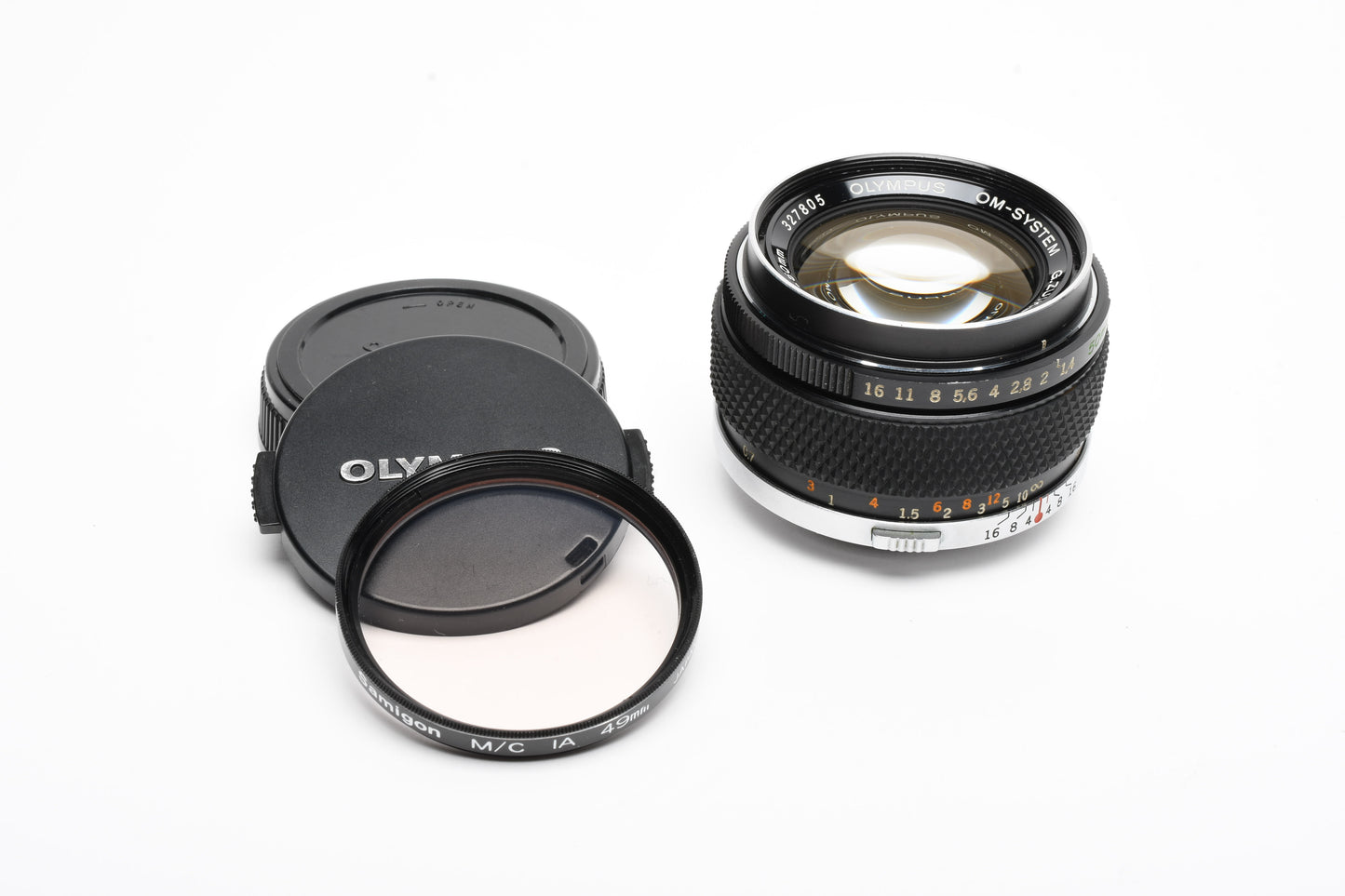 Olympus OM Zuiko 50mm f1.4 Prime lens, UV+Caps, Mint-