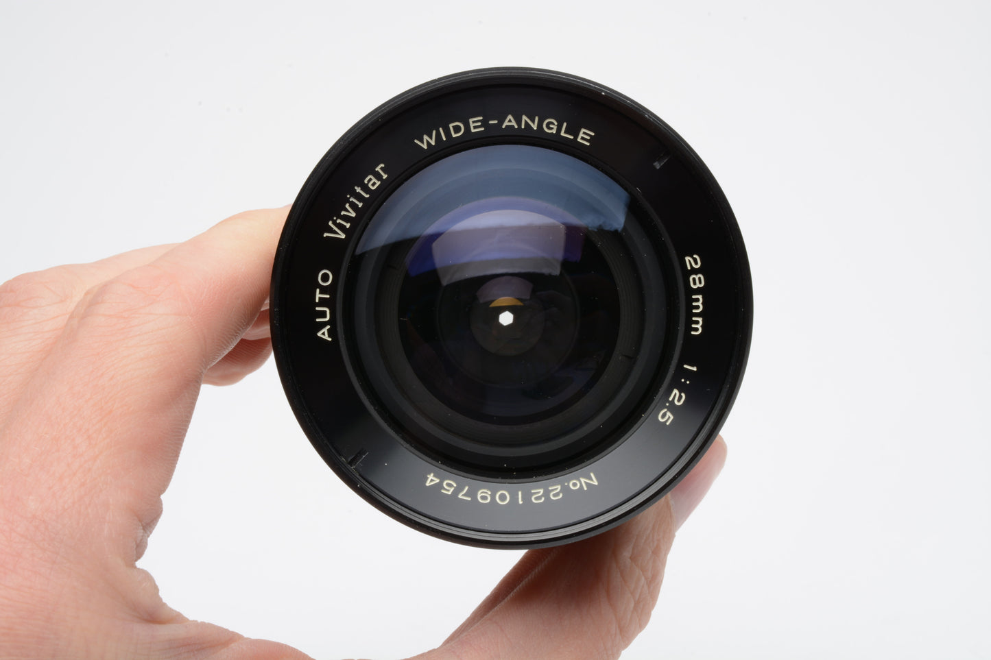 Vivitar 28mm F2.5 wide angle lens for Konica AR Mount Lens, caps