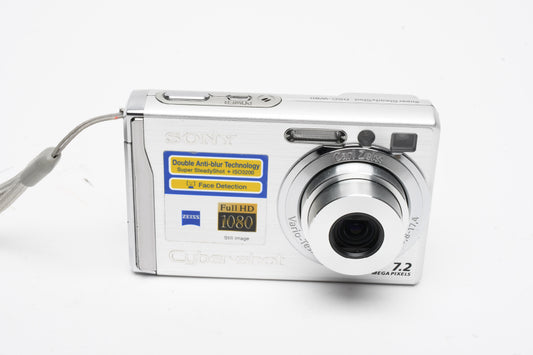 Sony DSC-W80 7.2MP Digital Point&Shoot camera, case+batt+charger, Tested