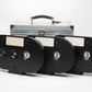 Bolex set of 3 400ft 16mm film magazines in custom fitted Bolex case, Very clean