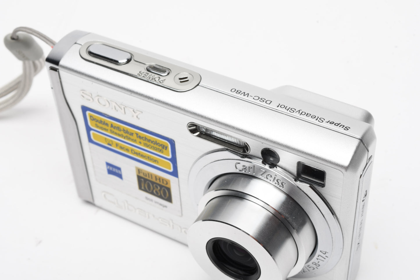 Sony DSC-W80 7.2MP Digital Point&Shoot camera, case+batt+charger, Tested