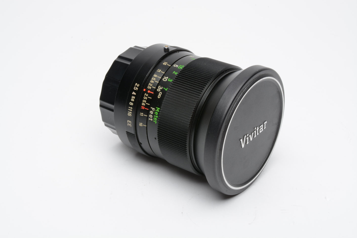 Vivitar 28mm F2.5 wide angle lens for Konica AR Mount Lens, caps