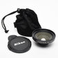 Nikon WC-E63 .63X Wide Converter Lens, Caps+Pouch, Mint-