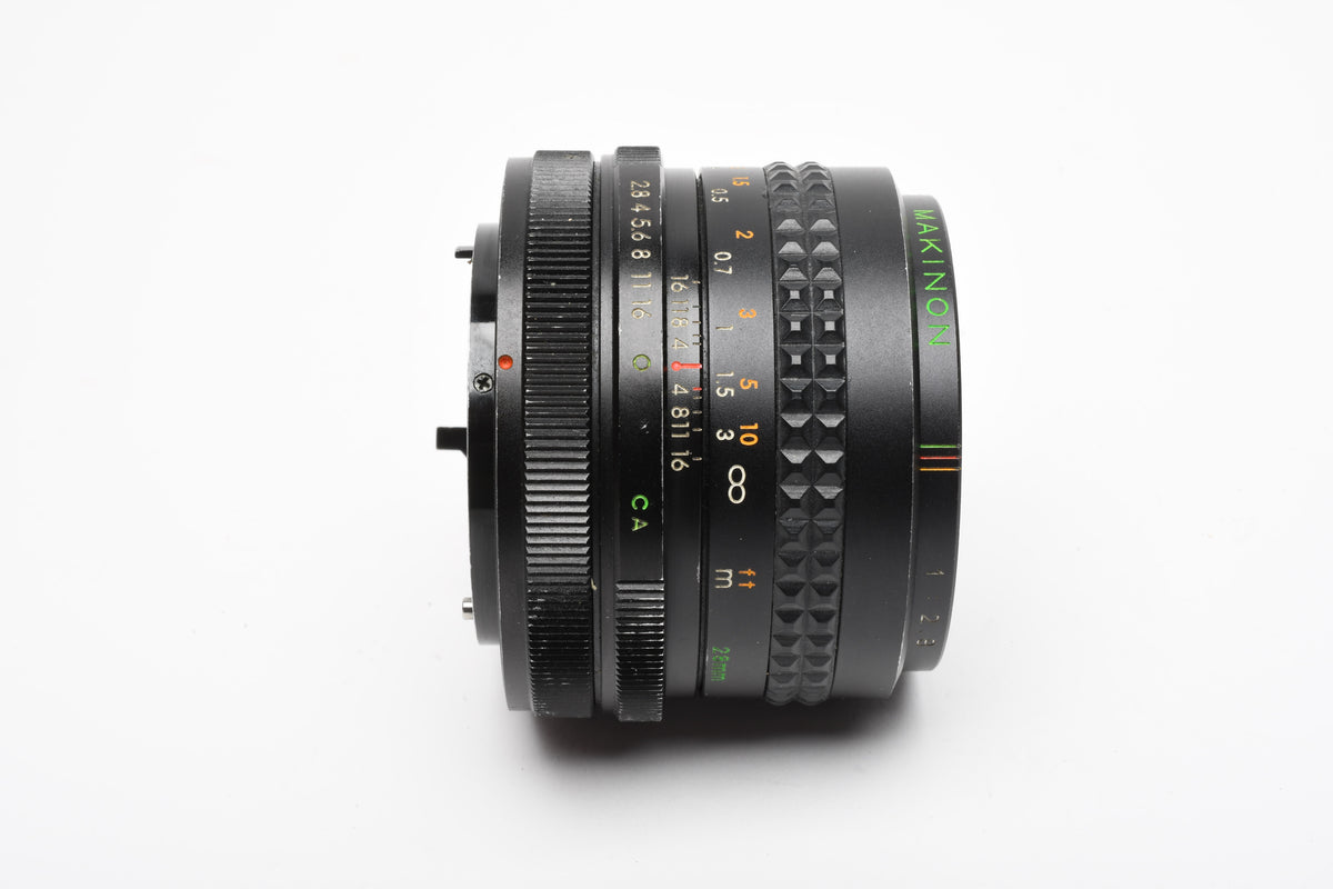Makinon 28mm f2.8 Wide lens for Canon FD Mount, Good!