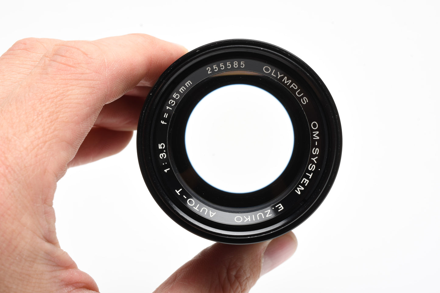 Olympus OM Zuiko 135mm f3.5 Portrait lens, Caps+Case, Mint-