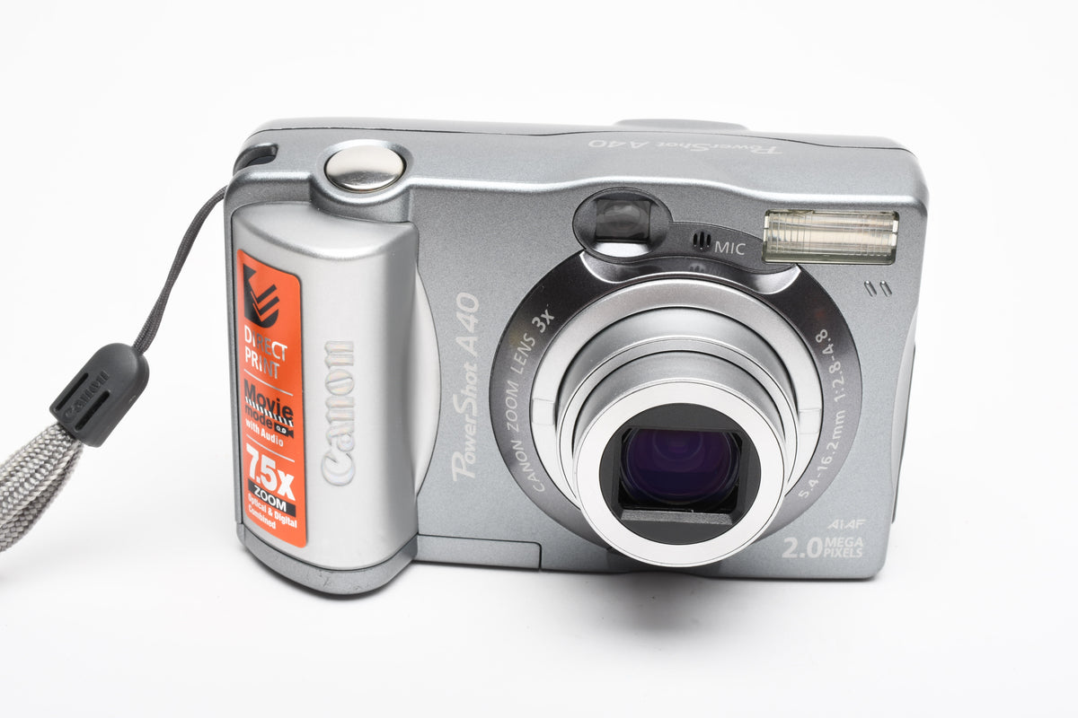 Canon Powershot A40 2MP Digital Point&Shoot Camera, Manual+Strap, Tested