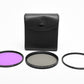 XIT 82mm Filter set:  UV, CPL, FLD, in case, Mint-