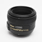 Nikon AF Nikkor 50mm f1.4G prime lens, nice prime lens w/caps+UV