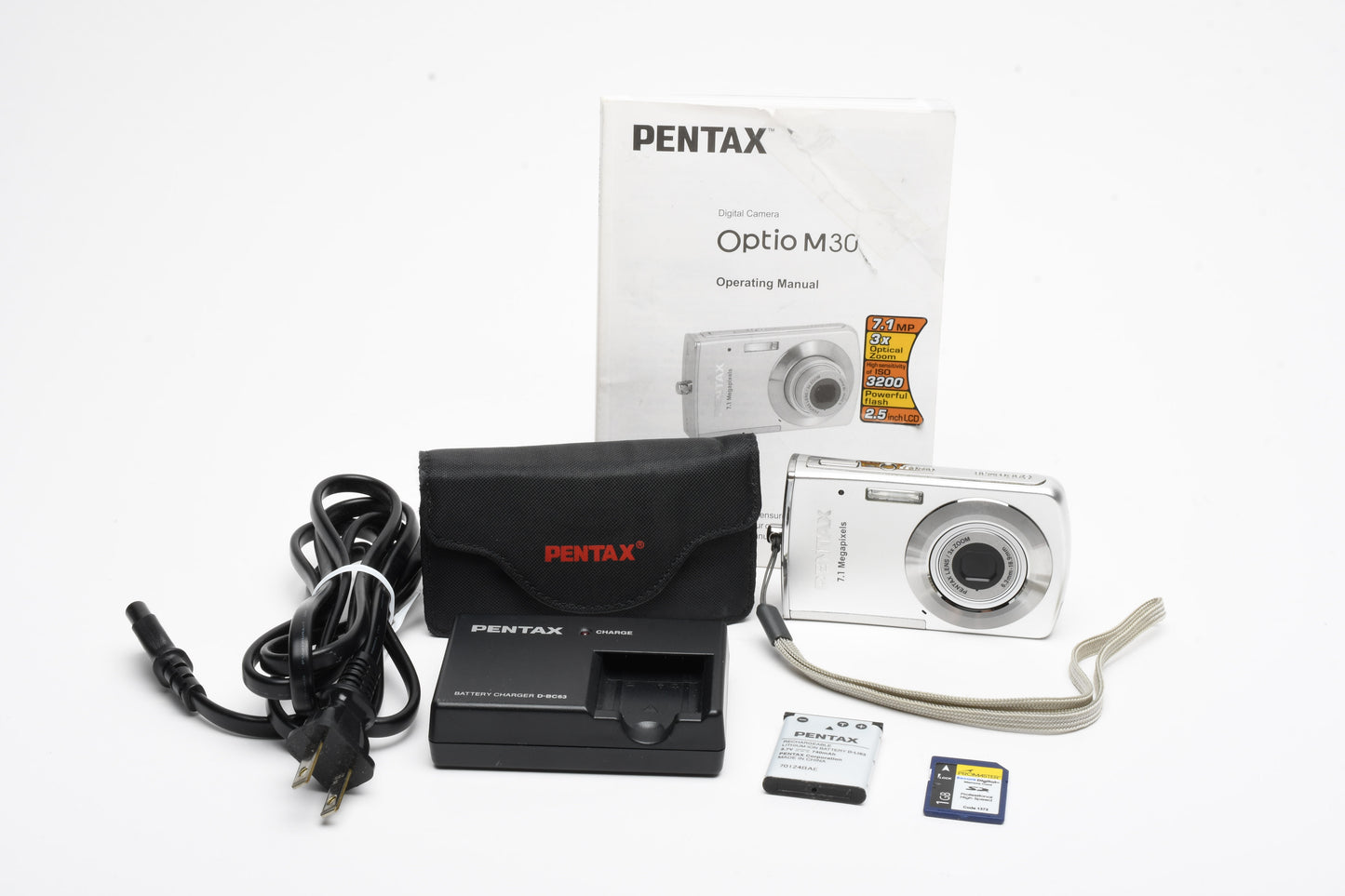 Pentax Optio M30 7.1MP Digital Point&Shoot, Compact, clean, tested