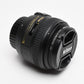 Nikon AF Nikkor 50mm f1.4G prime lens, nice prime lens w/caps+UV