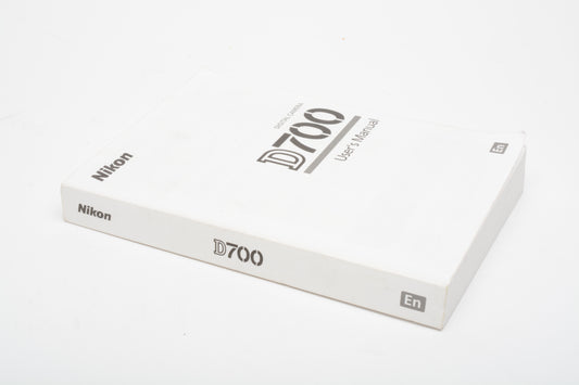 D700 User's Instructions manual, English, Clean