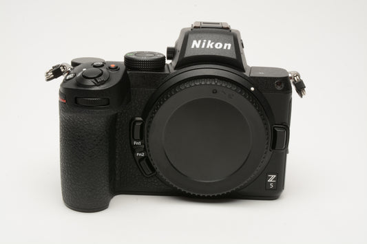 Nikon Z5 body, Boxed, USA version, 2Batts +64GB SD card, Only 2184 Acts!