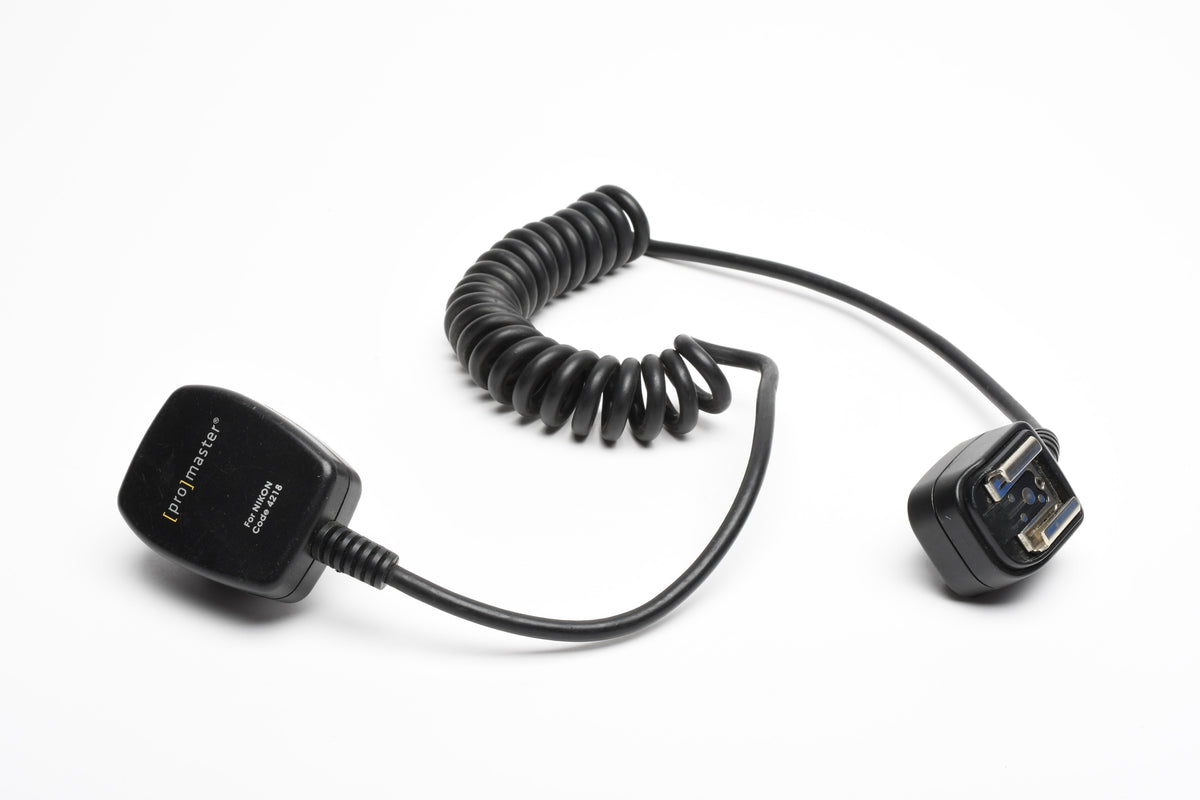 Promaster 4218 TTL off camera flash cord for Nikon DSLR cameras, Tested