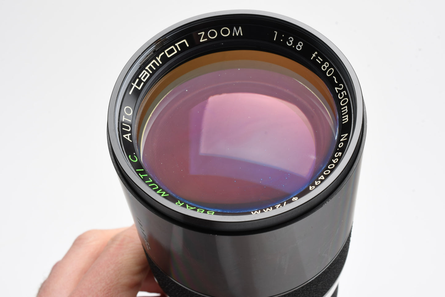 Tamron 80-250mm f3.8 BBAR Multi C. w/Nikon Adaptall, Caps+Case
