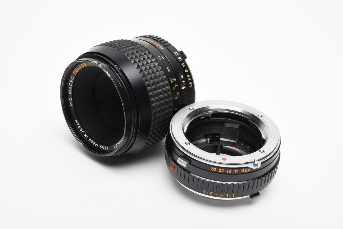 Minolta MC Rokkor-X 50mm f3.5 Macro lens w/ 1:1 Extension tube, Sharp!