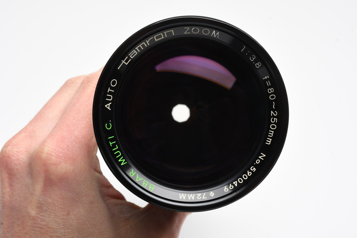 Tamron 80-250mm f3.8 BBAR Multi C. w/Nikon Adaptall, Caps+Case