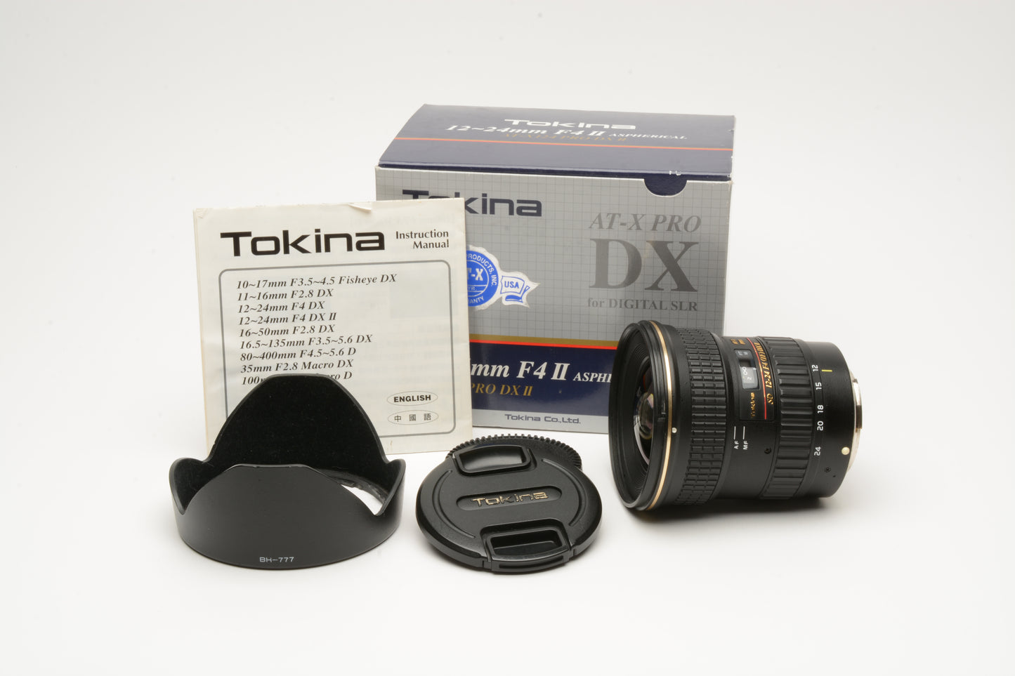 Tokina SD AF 12-24mm f4 IF DX II AT-X Pro Asph. Canon EF, Boxed, Mint-