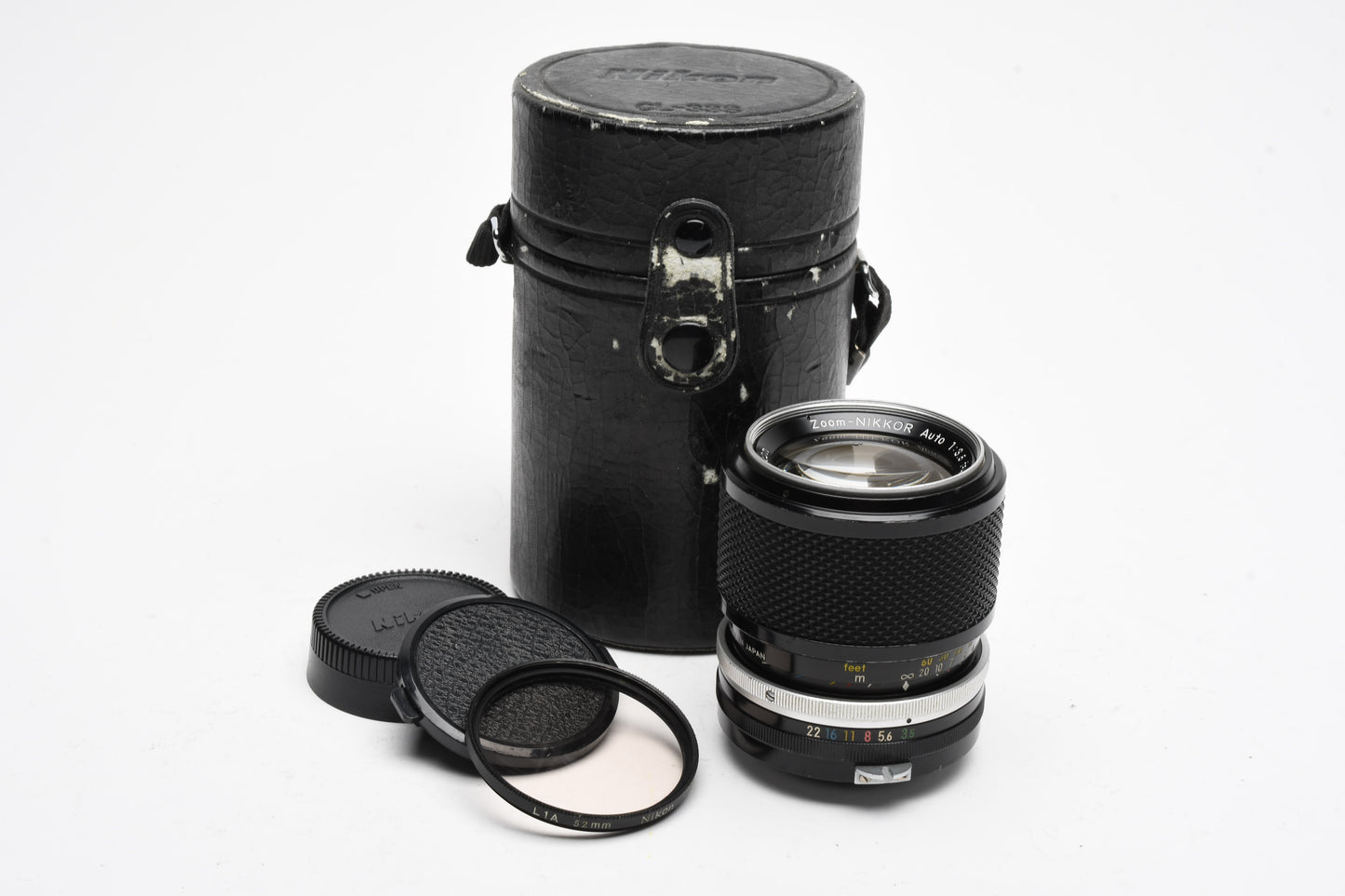 Nikon Zoom Nikkor 43-86mm f3.5 Non-Ai lens, caps, case, L1A, Great!