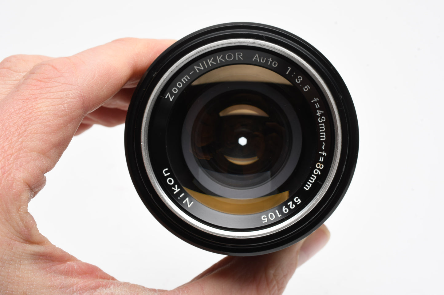 Nikon Zoom Nikkor 43-86mm f3.5 Non-Ai lens, caps, case, L1A, Great!