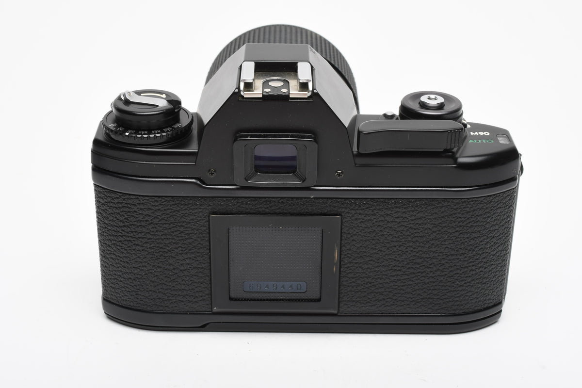 Nikon EM 35mm SLR w/Access 35-70mm zoom, Strap, New Seals, Great!