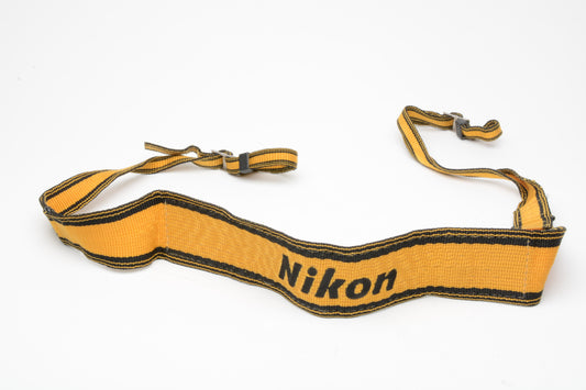 Nikon AN-6Y Wide Nylon Neckstrap (Yellow), nice & clean