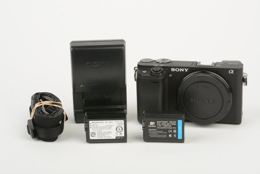 Sony A6400 Mirrorless body, 2 batts+charger, Only 1719 Acts, USA version, Mint-