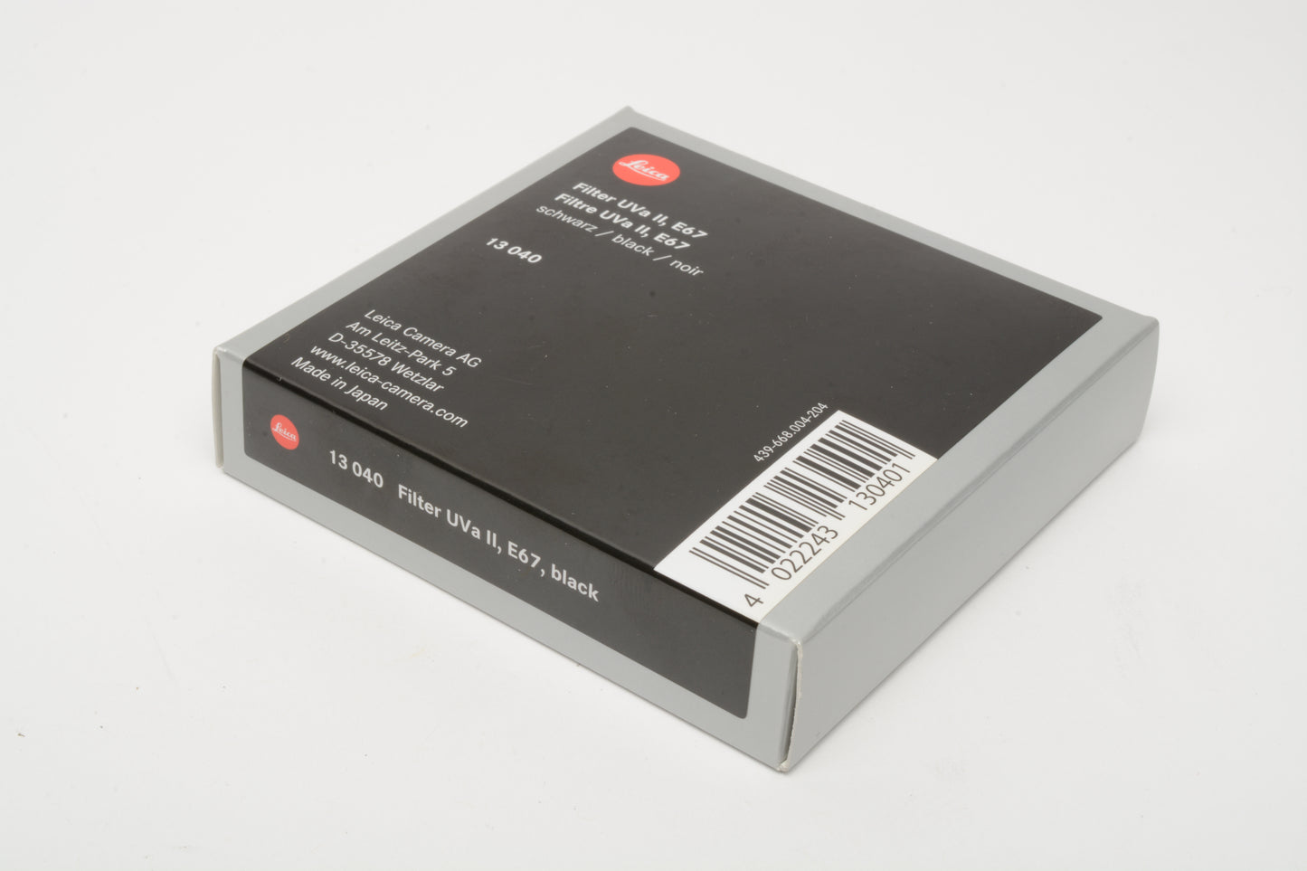 Leica E67 UVa II Filter (Black) #13040 NIB