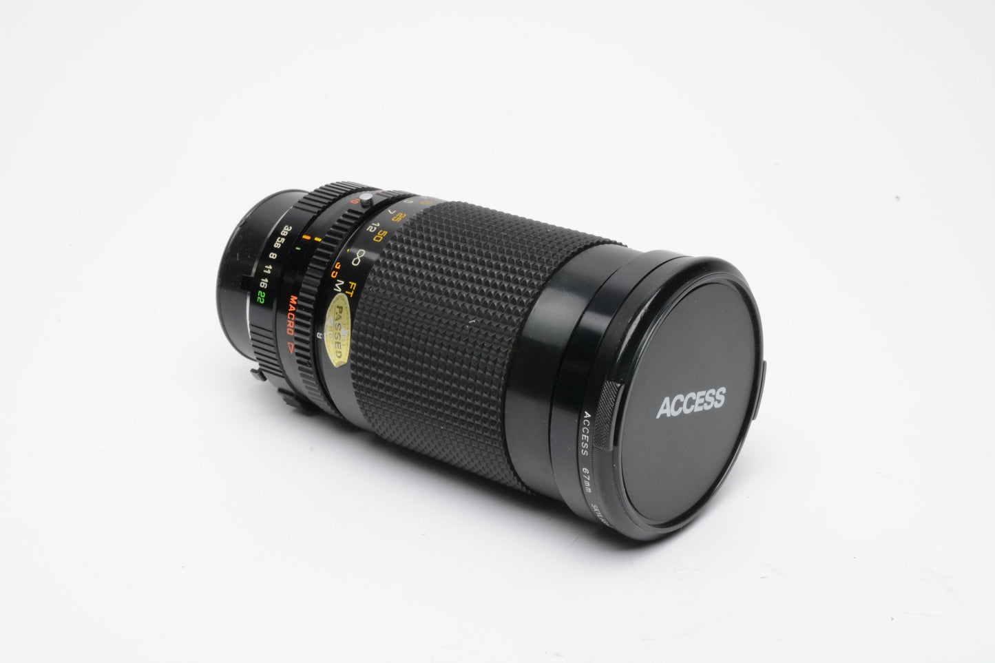 Access 35-200mm f3.8-5.3 Macro Zoom Minolta MD Mount, Caps, Tested, Clean