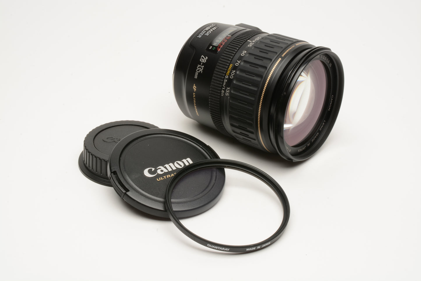 Canon EF 28-135mm f3.5-5.6 IS USM zoom lens, caps + UV filter, Versatile