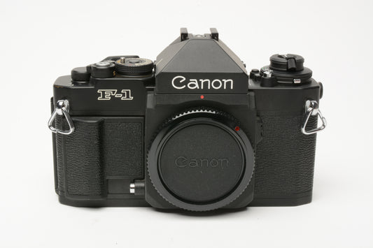 Canon New F1 F-1N Body w/AE finder, Mint!  manual+strap. WOW