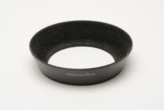 Minolta MC 28mm f3.5 metal lens hood 55mm Diameter, nice
