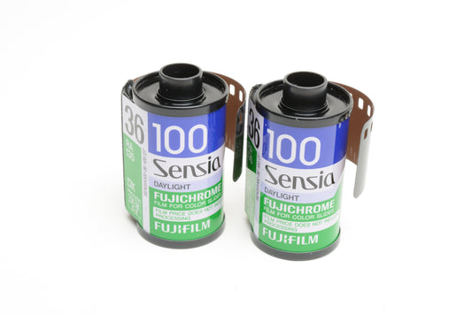 2X Fuji Fujichrome Sensia 100 135-36exp. RA 135-36 E6, Expired 1990s