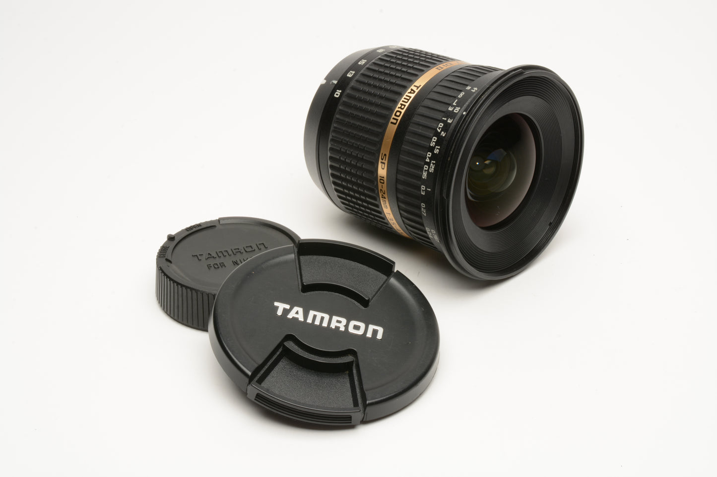 Tamron SP 10-24mm f3.5-4.5 Di II wide zoom for Nikon AF, caps