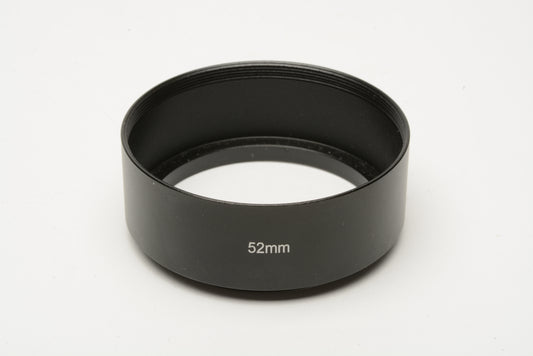 52mm ~1" deep metal lens hood, nice & clean