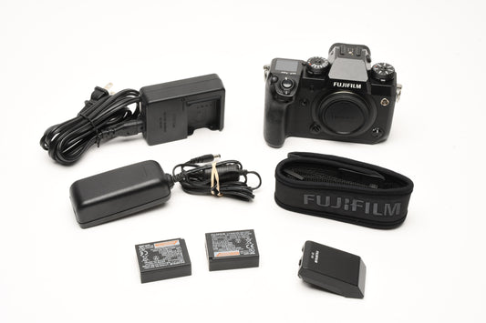 Fujifilm X-H1 Mirrorless body, EF-X8 flash, 2X batts, charger, Light use, Great!
