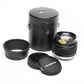 Olympus OM Zuiko 85mm f2 Prime w/Case, Hood, Caps, Mint-, Very sharp!