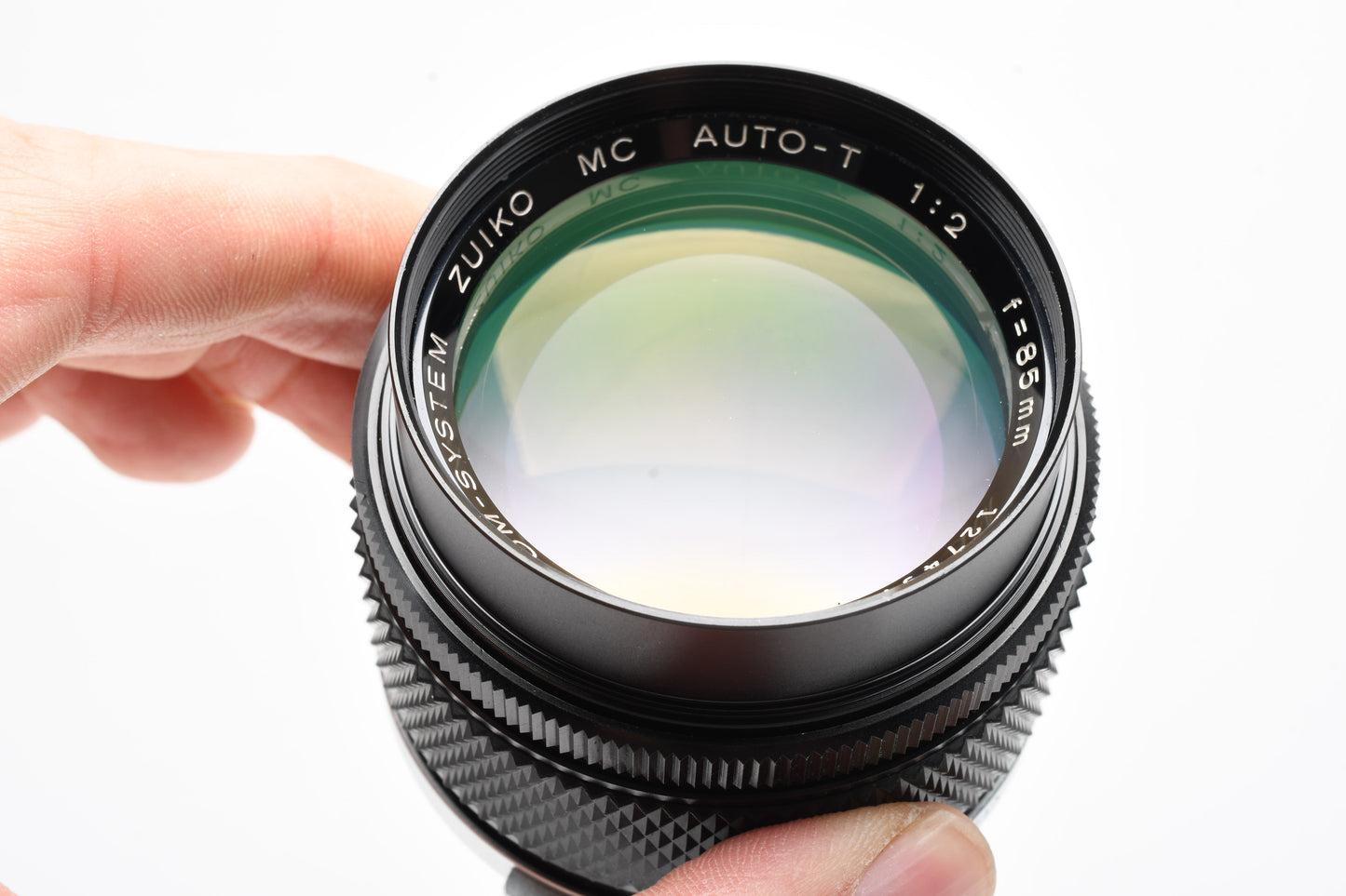 Olympus OM Zuiko 85mm f2 Prime w/Case, Hood, Caps, Mint-, Very sharp!